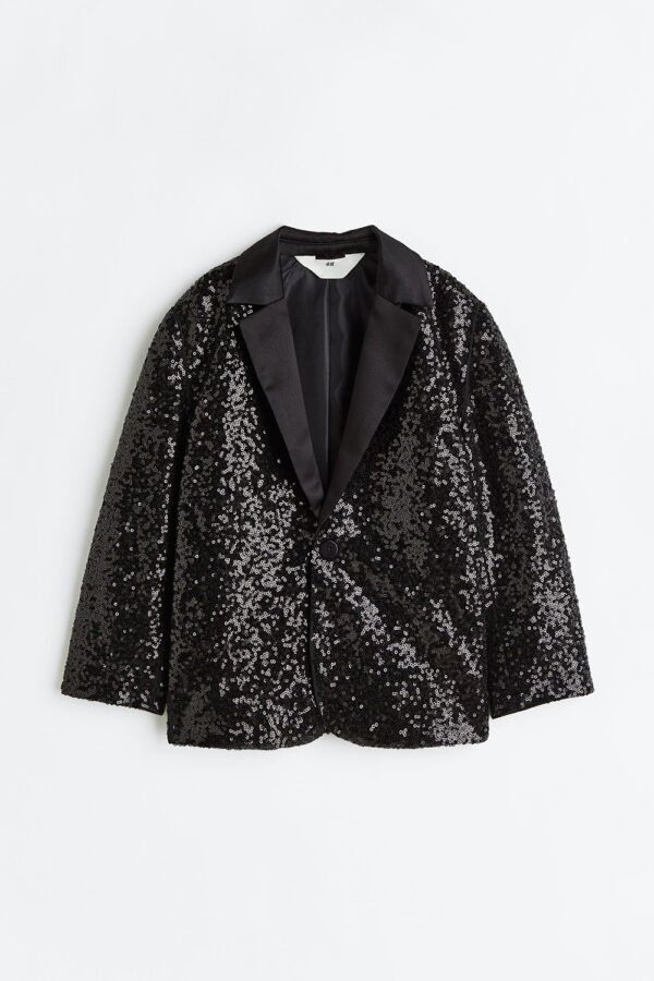 H&M black sequin blazer