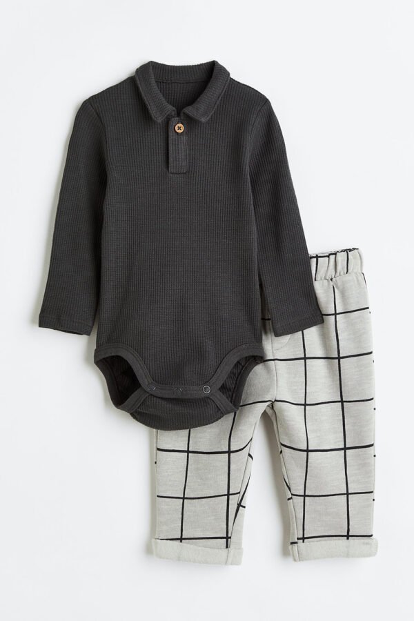 H&M Black grey 2 Pc set