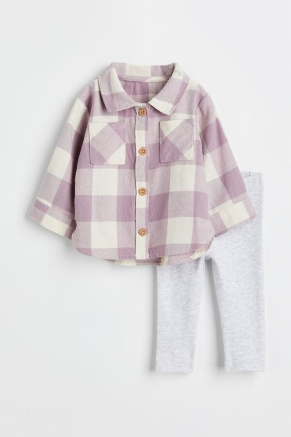 H&M Purple Chequered Set