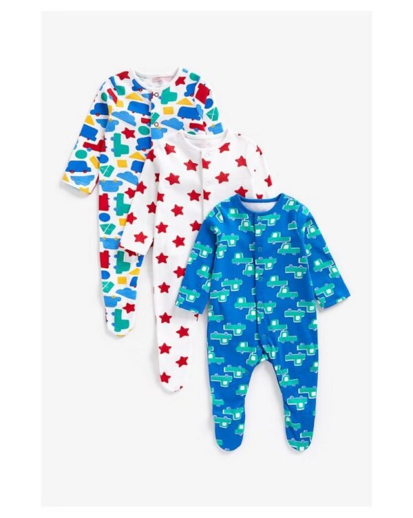 Mothercare Star Car sleepsuit pack