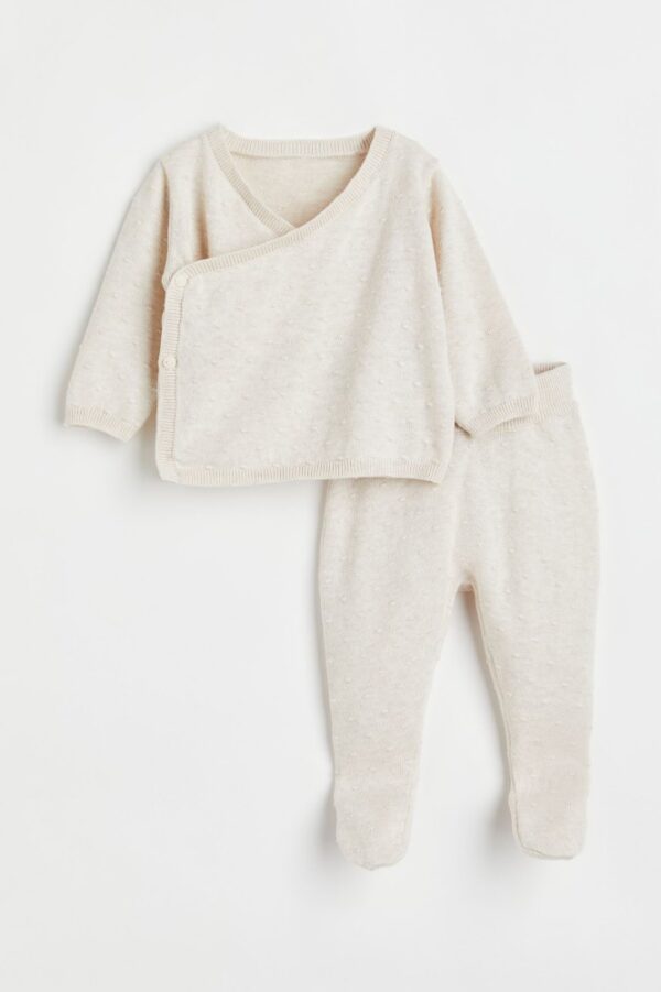 H&M Beige Knitted set