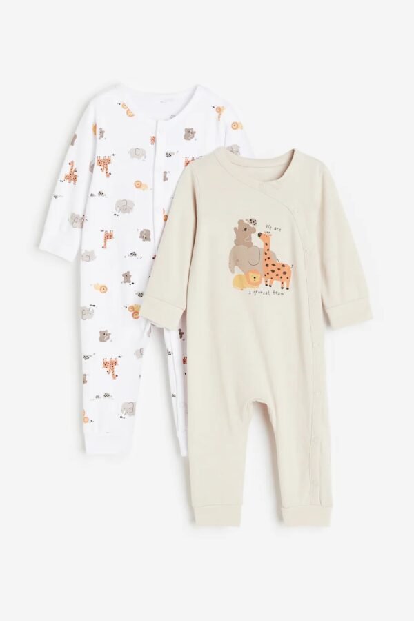 H&M lion beige sleepsuit set