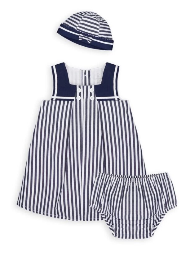 Mothercare sailor striped dress and hat set