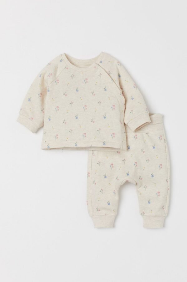 H&M floral fleece set