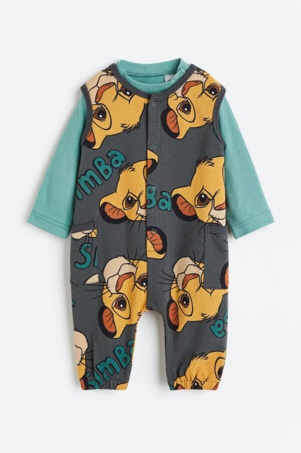 H&M Simba dungarees set
