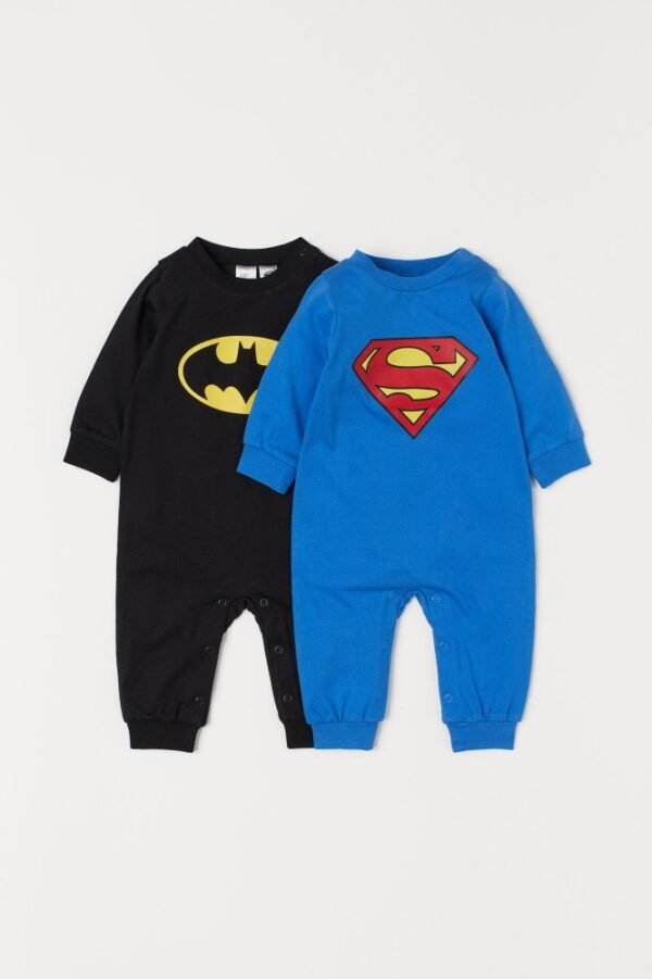 H&M Superman/batman 2 pack bodysuit