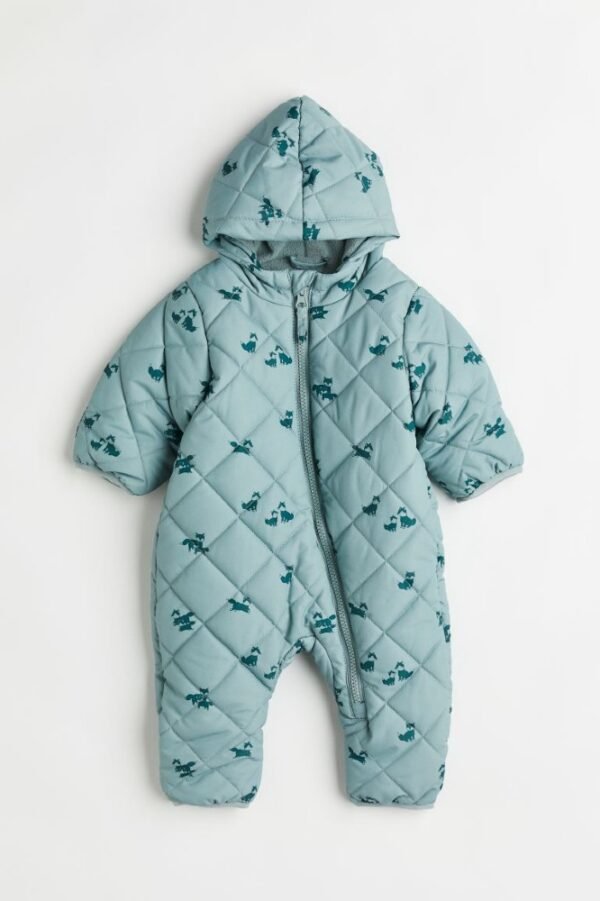 H&M green fox snowsuit
