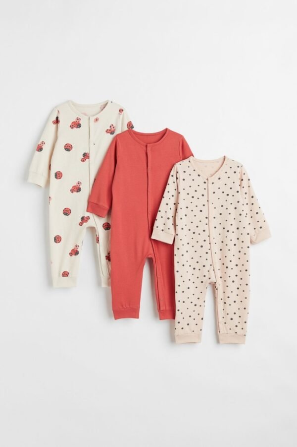H&M ladybird sleepsuit set
