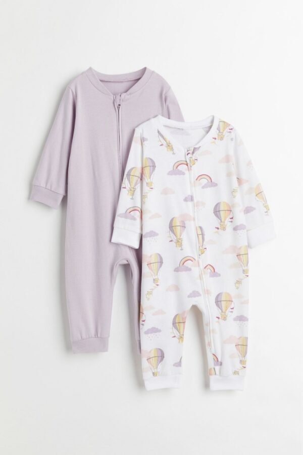 H&M Balloon Sleep suit 2 pack Pink