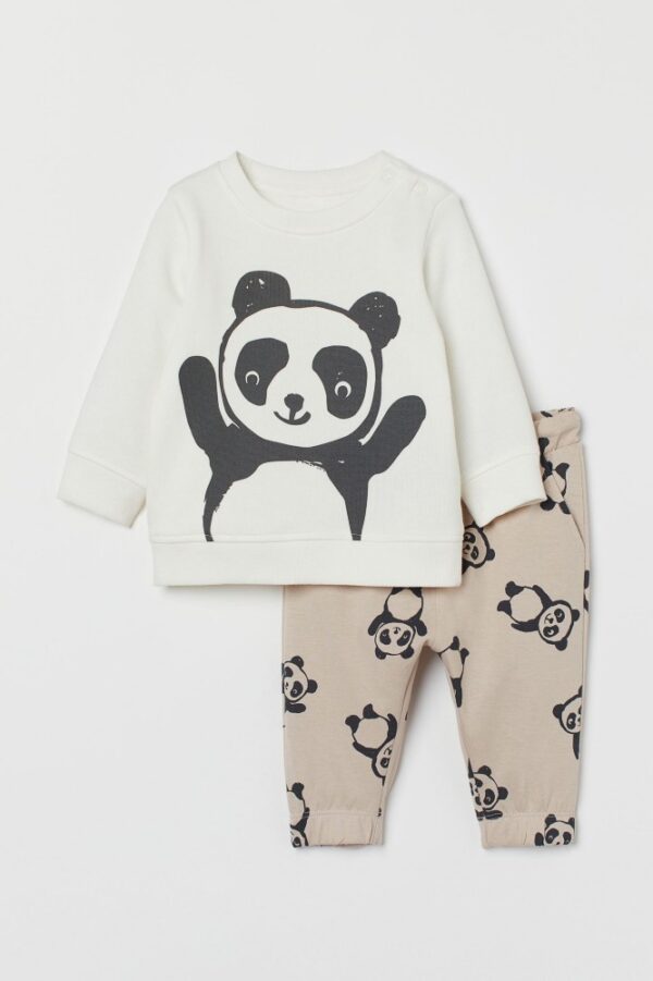 H&M white panda set