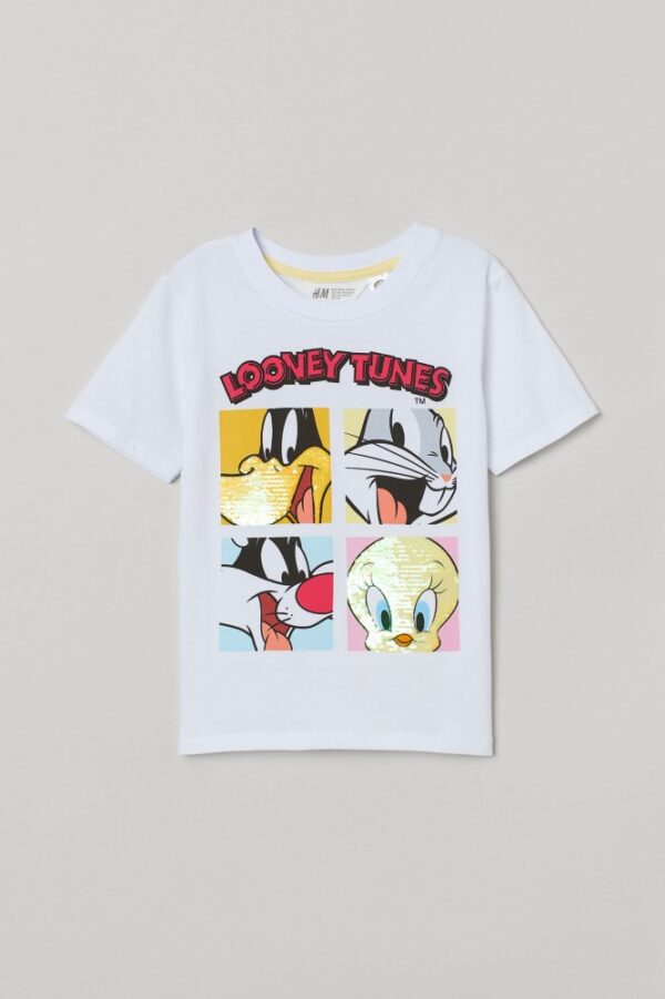 H&M Looney tunes sequin T shirt