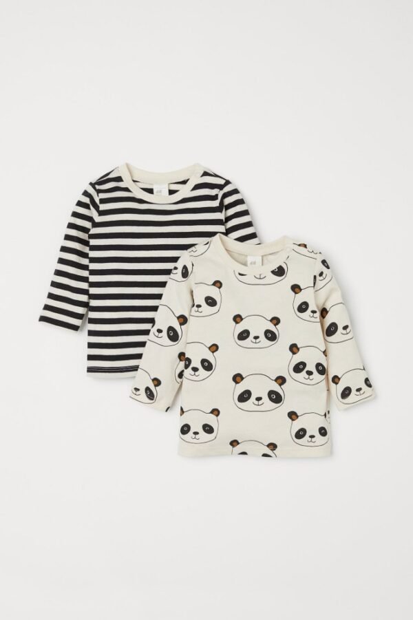 H&M Panda shirt set of 2