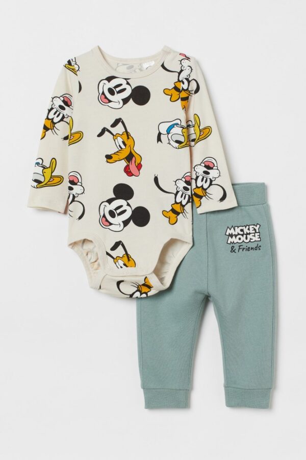 H&M mickey and friends 2 pc set