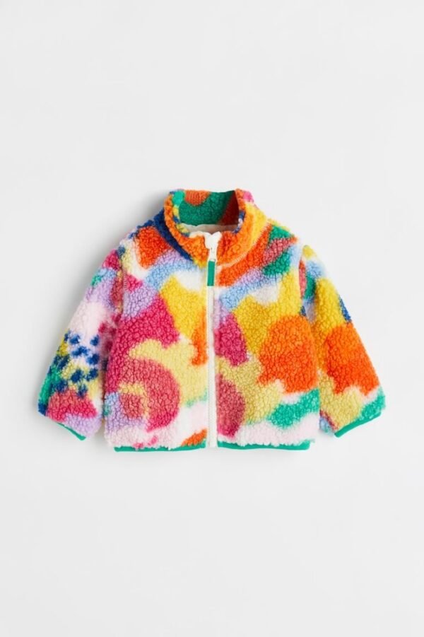 H&M Pattern teddy fleece jacket