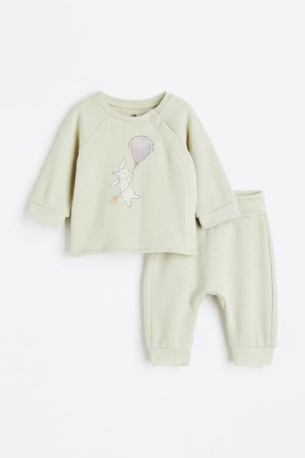 H&M Green Bunny set
