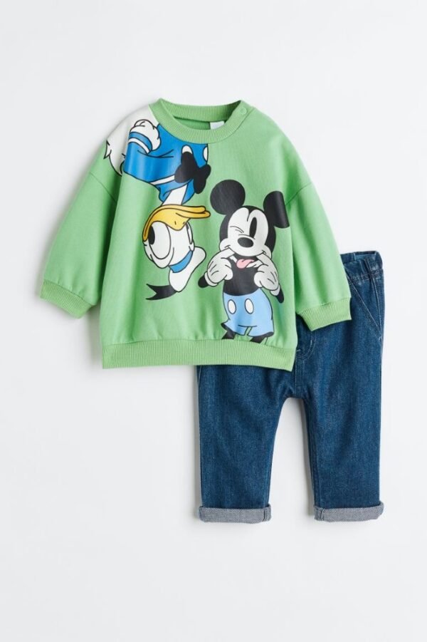 H&M green mickey set