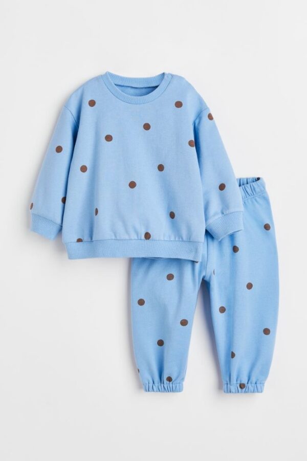 H&M blue polka dot set