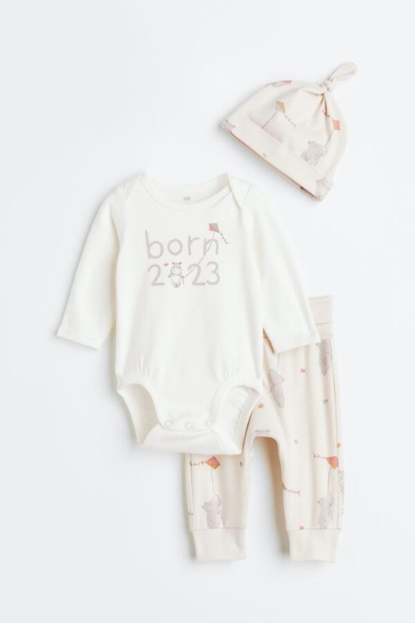 H&M Born in 2023 3 pc set