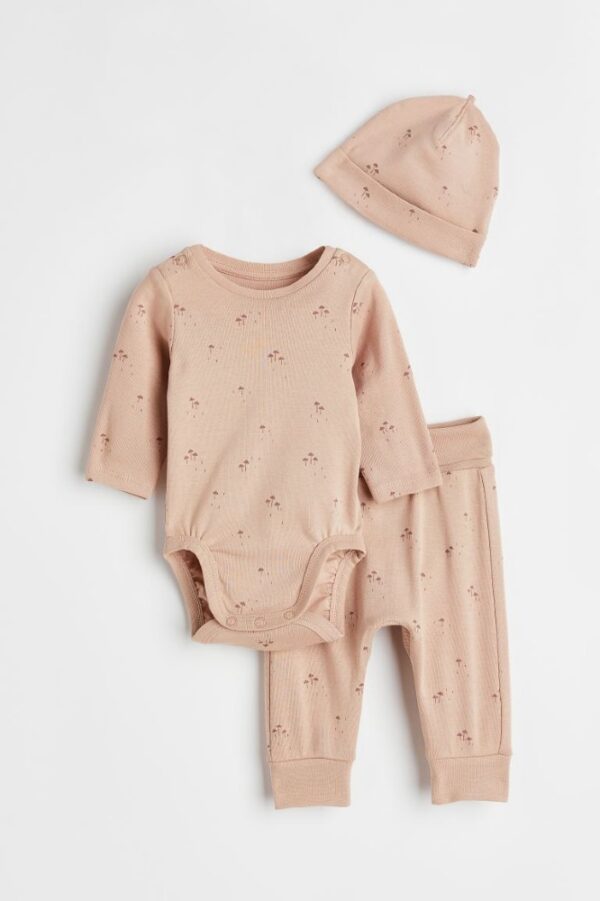 H&M Beige Mushroom 3 pc set