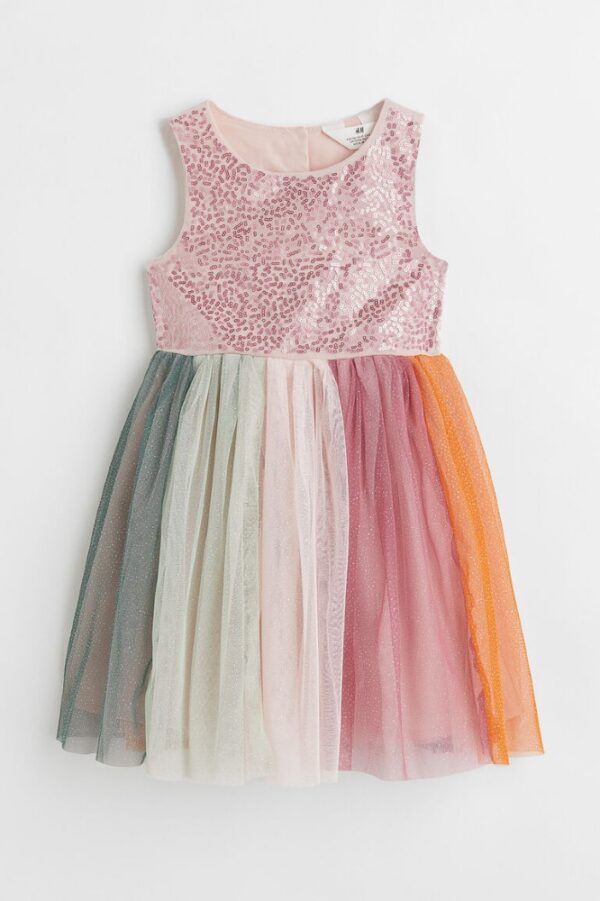 H&M Pink party glitter sequin dress
