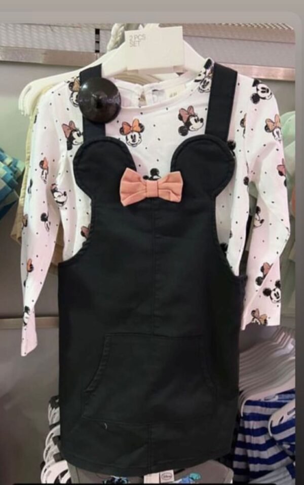 Minnie mouse dungarees set