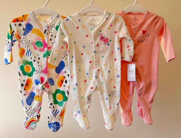 Mothercare butterfly sleepsuit pack