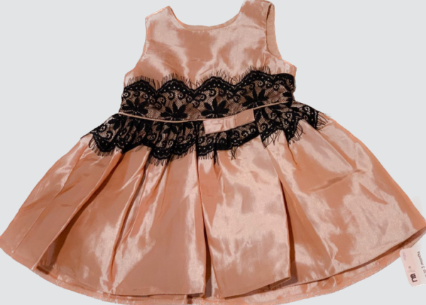 Mothercare golden dress with black lace