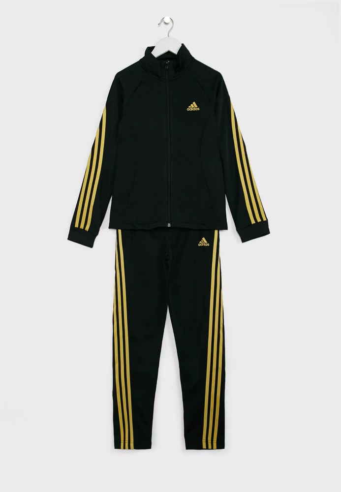 Adidas tracksuit black and yellow best sale