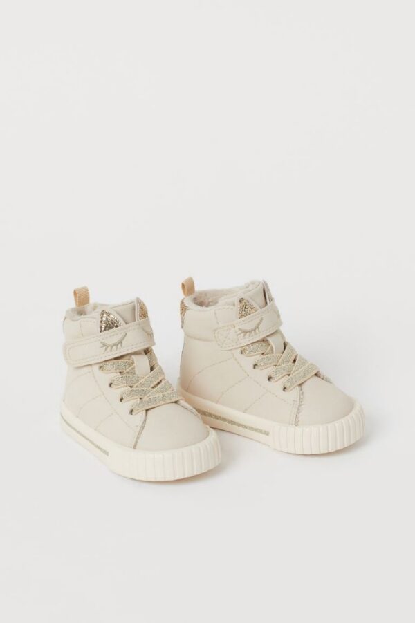 H&M Beige lined high tops