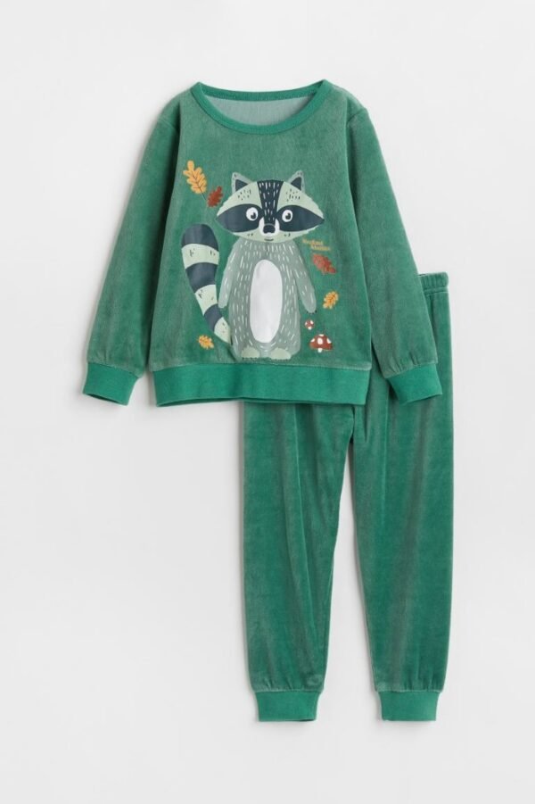 H&M Owl fleece pj set