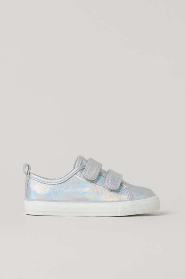 H&m silver canvas shoes