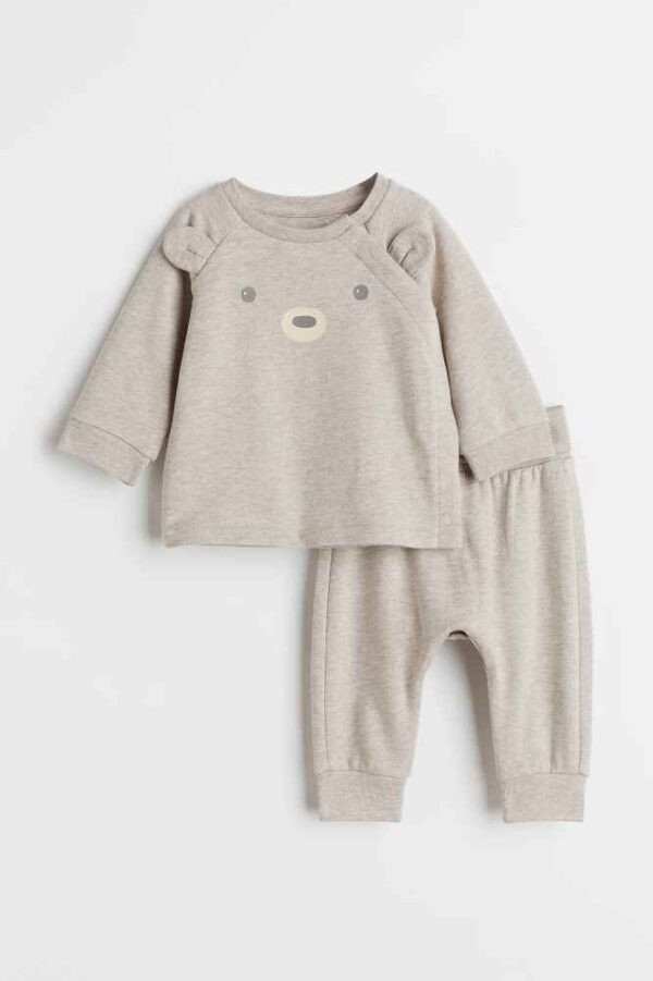 H&M grey fleece Koala 2 pc set