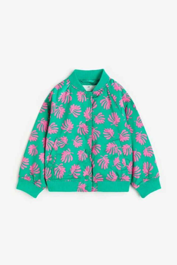 H&M Green / satin bomber jacket