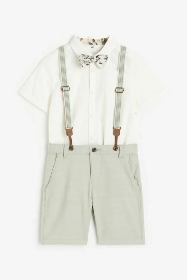 H&m formal set with suspenders and bow tie 4 pc set