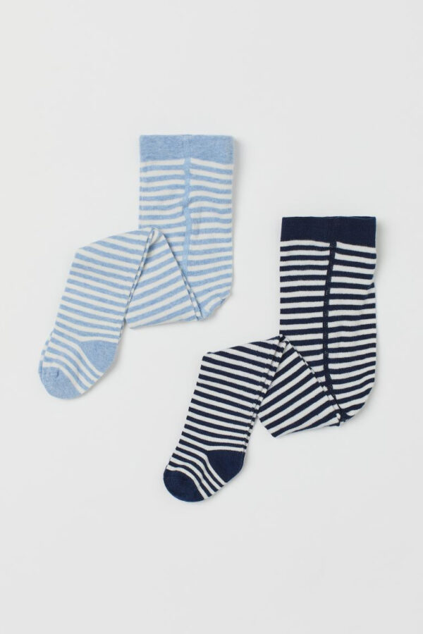 H&m blue striped tights pack