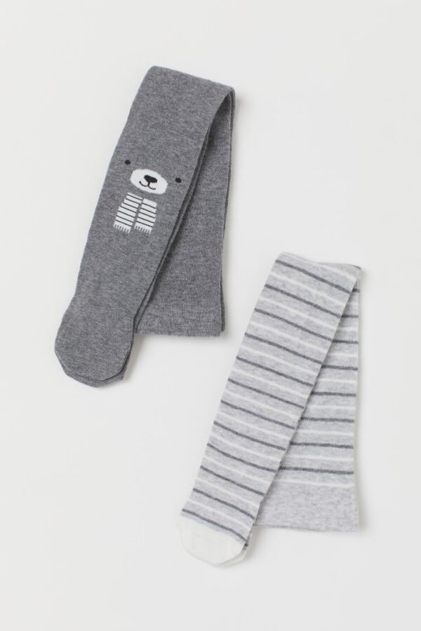 H&m grey bear tights pack