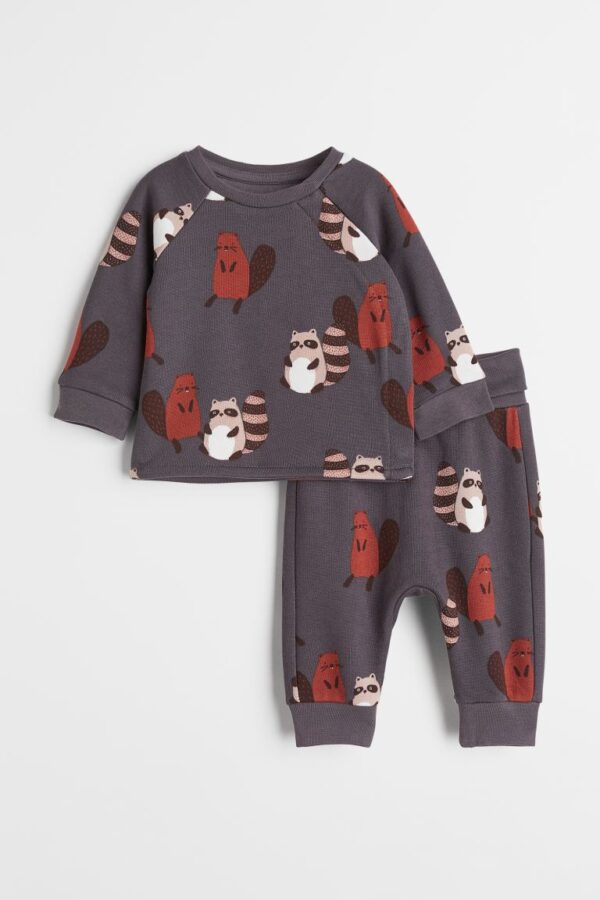 H&M koala set fleece lined set