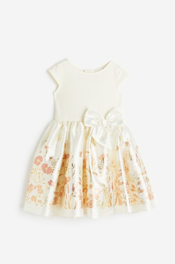 H&M white princess bow floral dress
