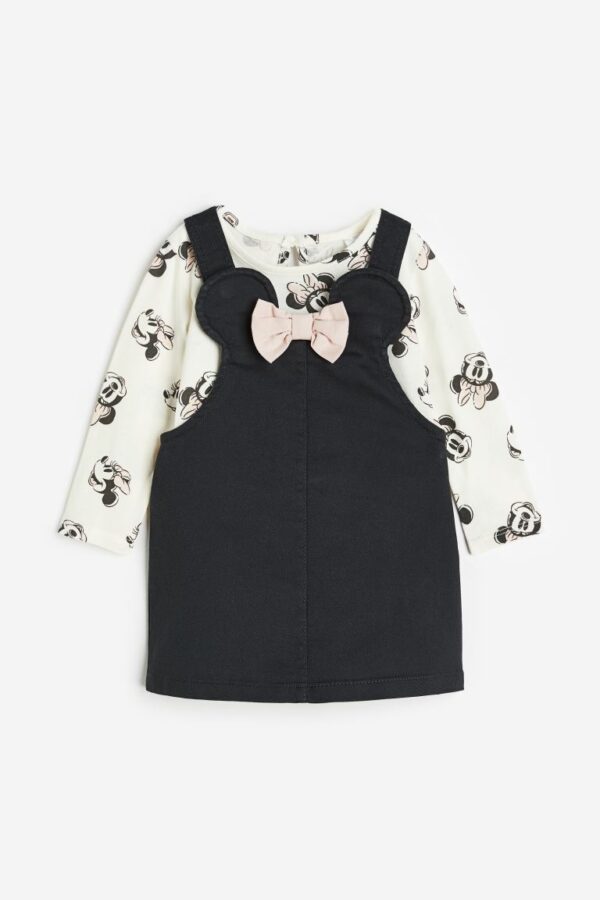 H&M minnie mouse dungarees set