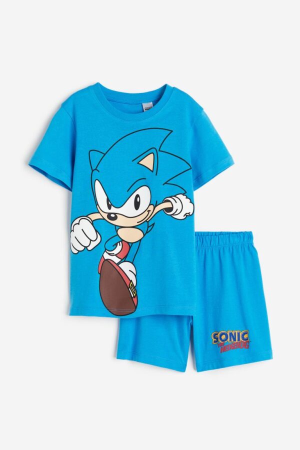 H&m sonic blue shorts set