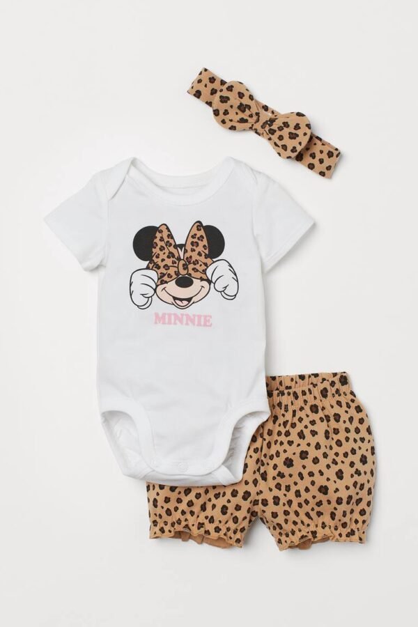 H&M minnie mouse bodysuit 3 pc set