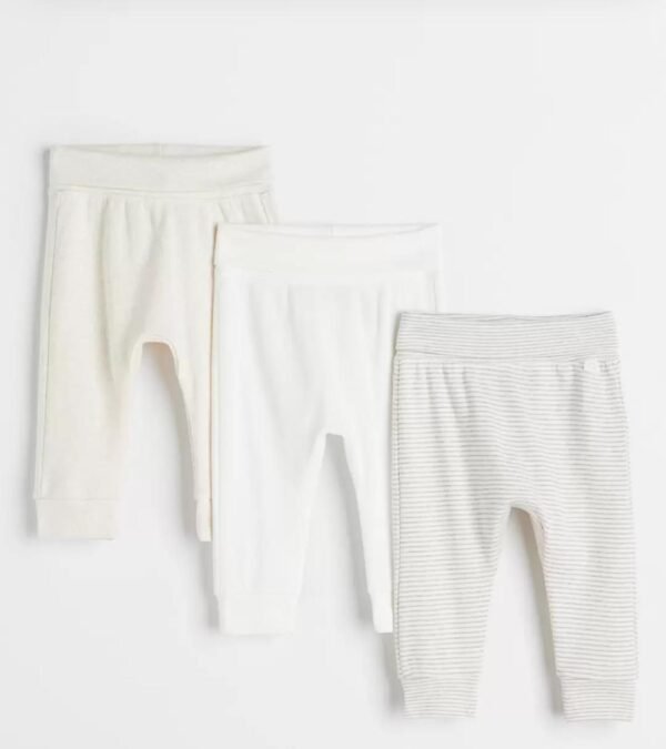 H&m cotton adjustable trousers set of 3