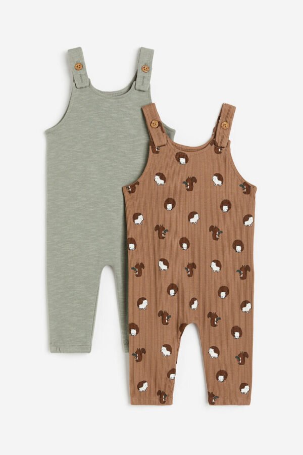 H&m hedgehog dungarees set