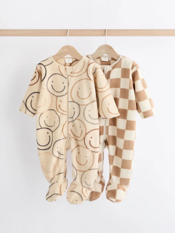 Next fleece slpsuit set smiley