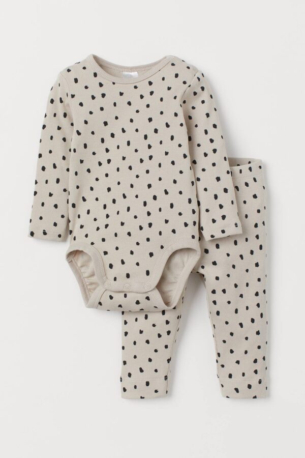 H&M spotted ribbed set