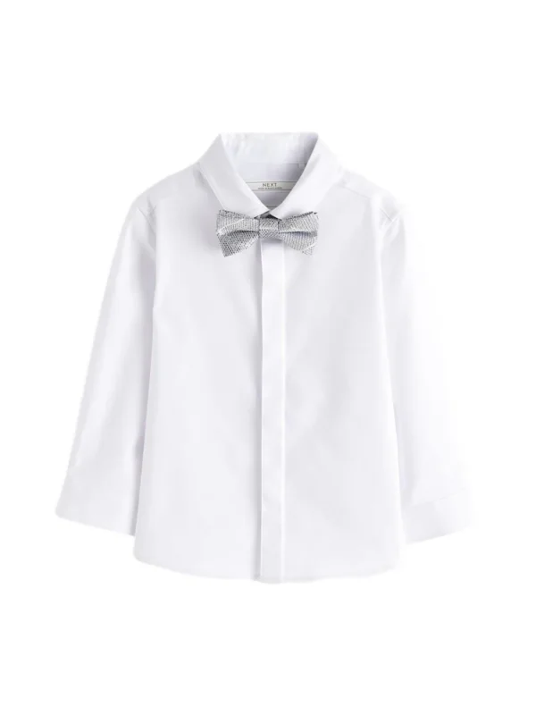 Next white shirt with bow tie